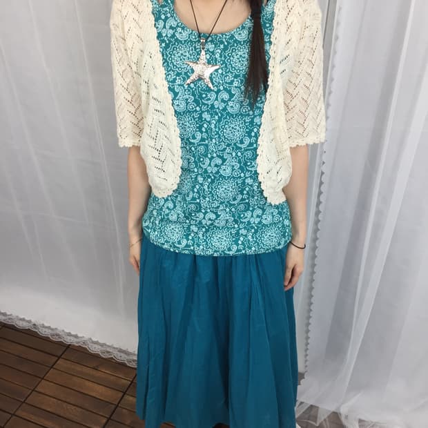 Jpn Modern Ivory Crochet Knit Bolero