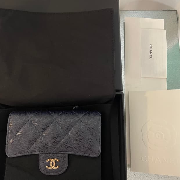 chanel wallet 샤넬 캐비어 블루퐁세 AP0231