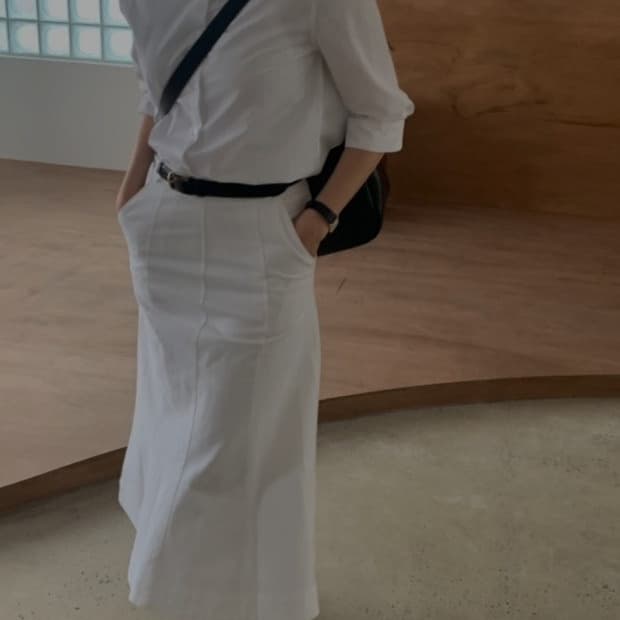 커넥팅더닷 ctd 플레어 스커트 s