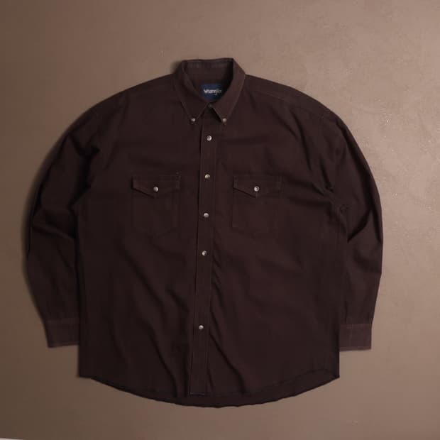 랭글러 헤비코튼 워크셔츠 블랙 A1740