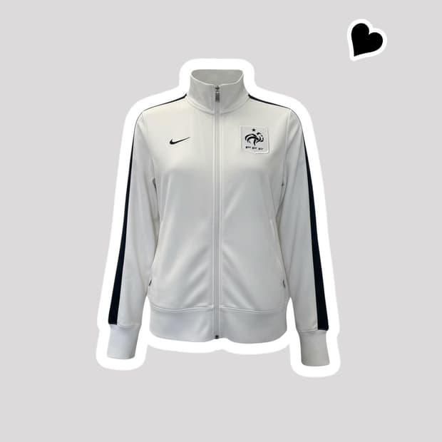 나이키 프랑스 화이트 트랙탑 져지