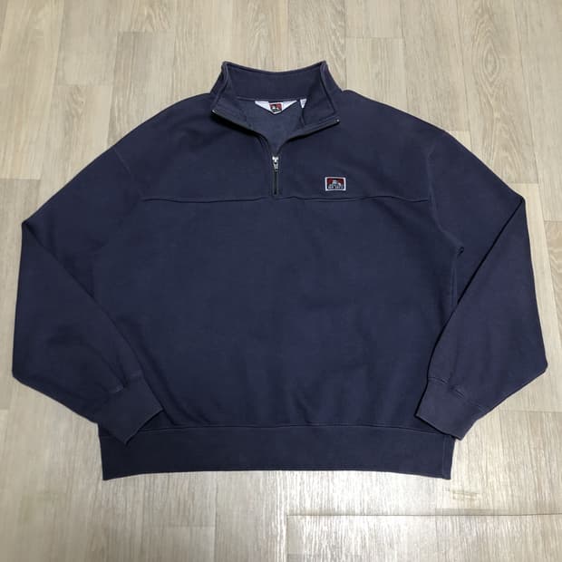 (L) 벤 데이비스 BEN DAVIS 재팬 하프 집업 스웨트 셔츠 퍼플