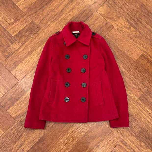 여성용 S 폴로 랄프로렌 폴로진스 모직 피코트 자켓 