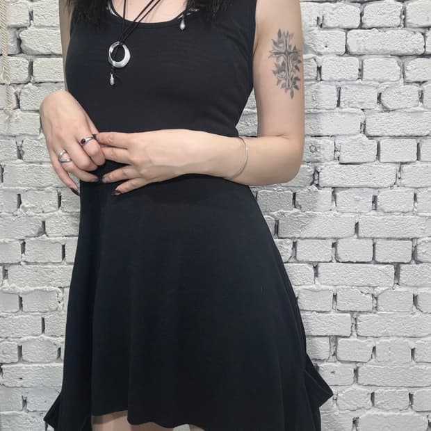 Garnet Asymmetrical Pocket Tank Dress