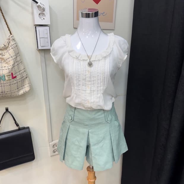JPN 민트 큐롯팬츠 