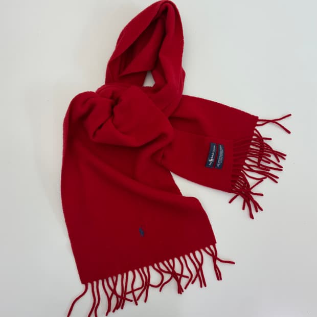 Polo  폴로 랄프로렌 램스울 레드 머플러