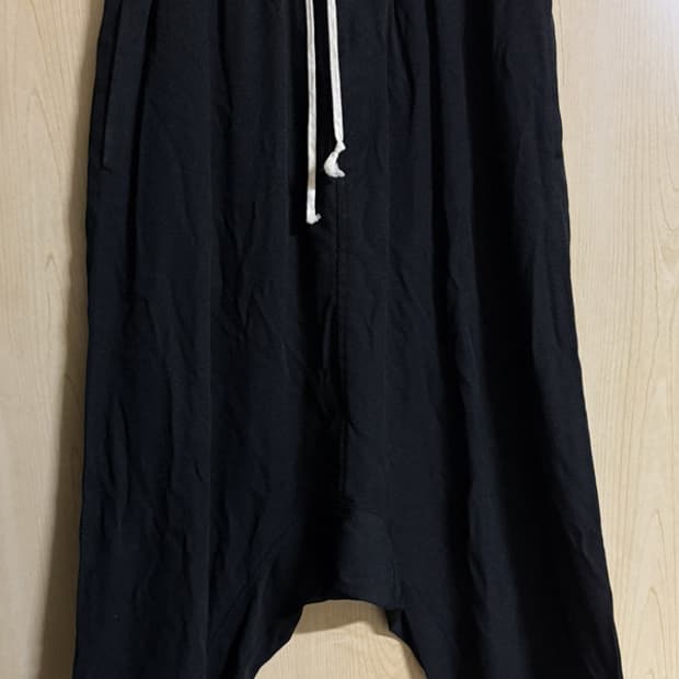 [L] 블랙 꼼데가르송 사루엘 팬츠