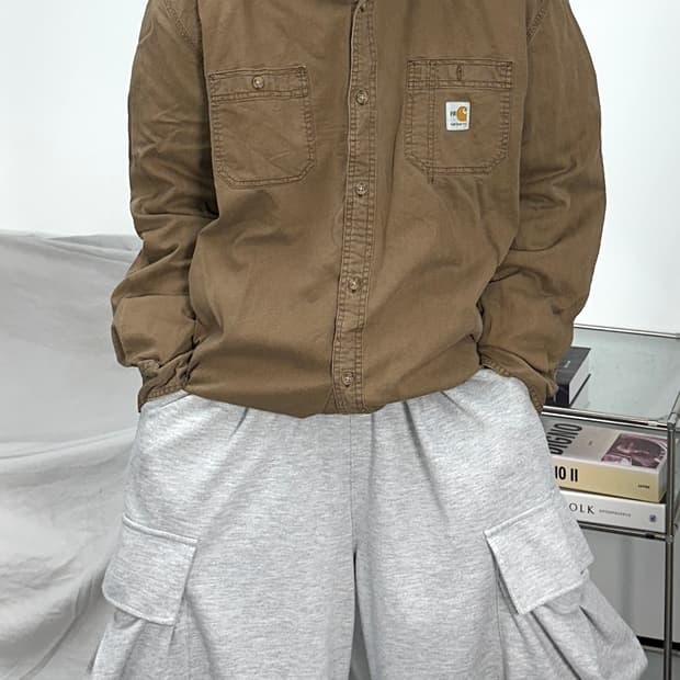 칼하트 FR 브라운 워크 셔츠 L