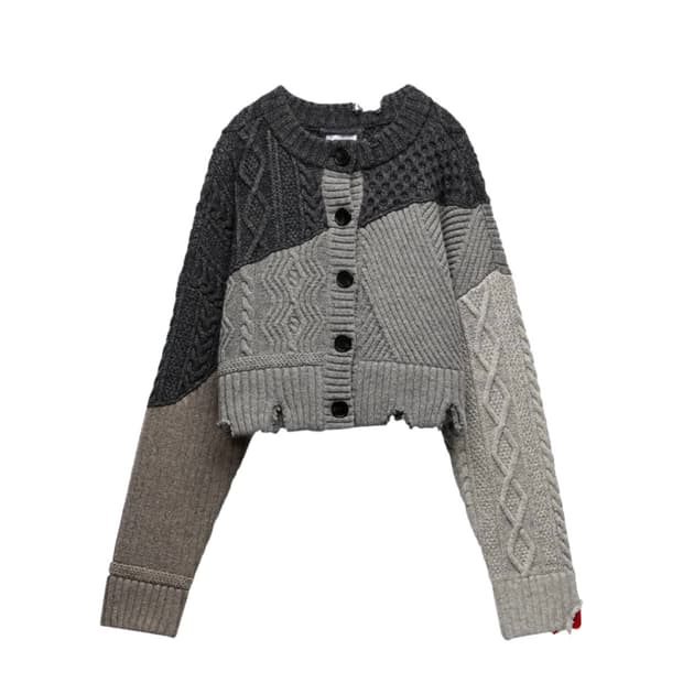 자라 x 아더에러 디스트로이드 크롭 가디건 