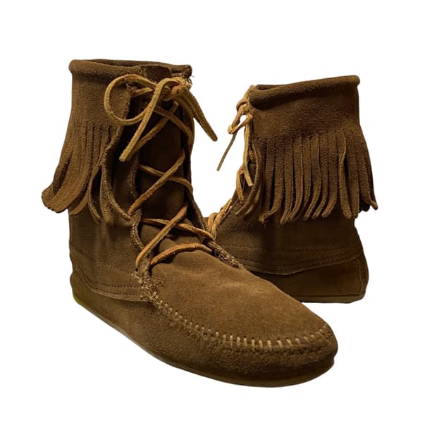미네통카 프린지 스웨이드 부츠