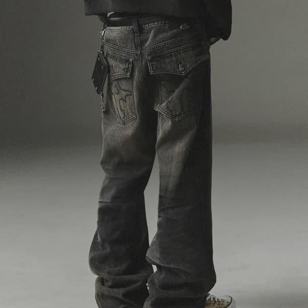 낫포너드 로우 라이즈 플레어 데님팬츠