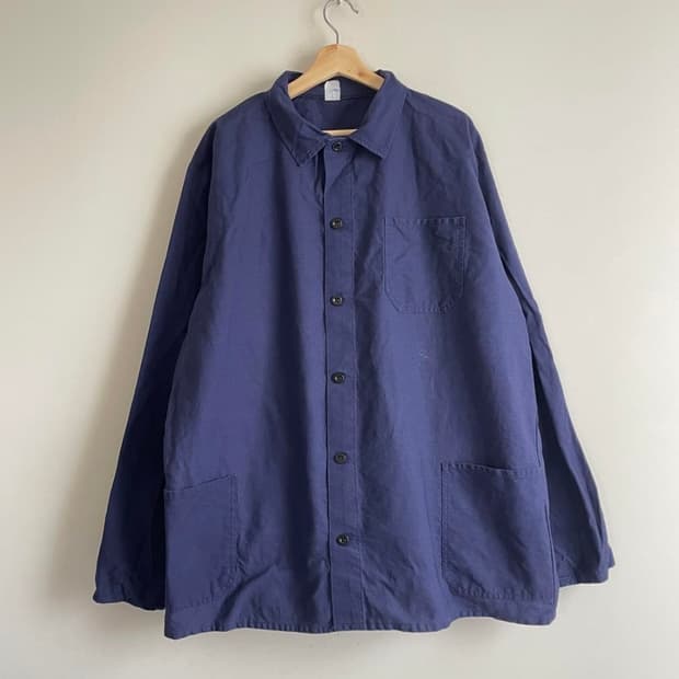 빈티지 인디고 네이비 프렌치 초어 자켓 XL