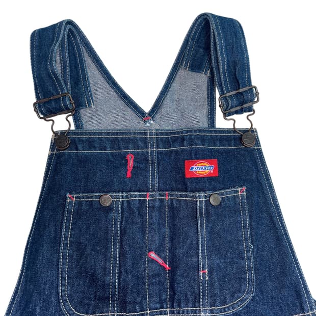 디키즈(Dickies) 데님 오버롤 롱 스커트