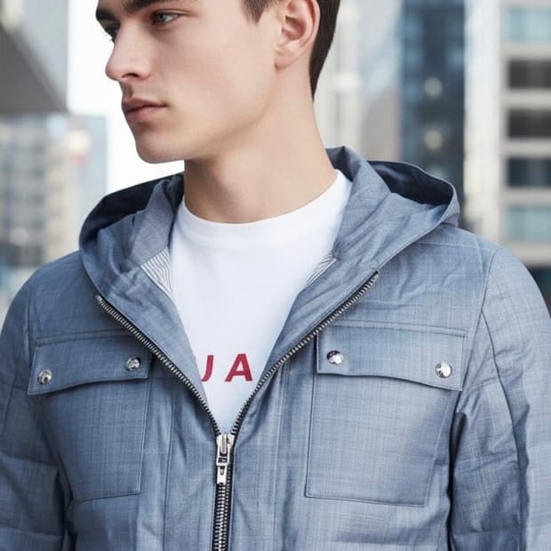 몽클레어 감마블루 울후드 패딩자켓 (95사이즈)