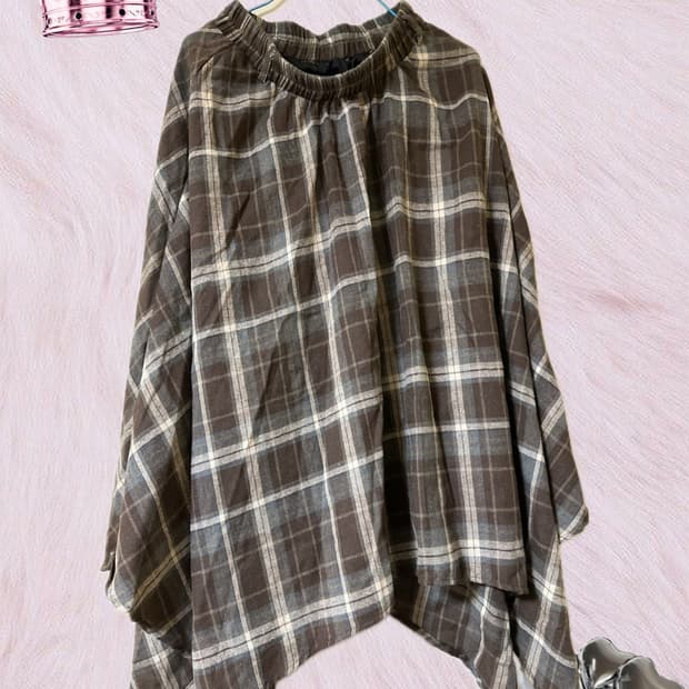 [새상품] 브라우니 언발란스 체크스커트