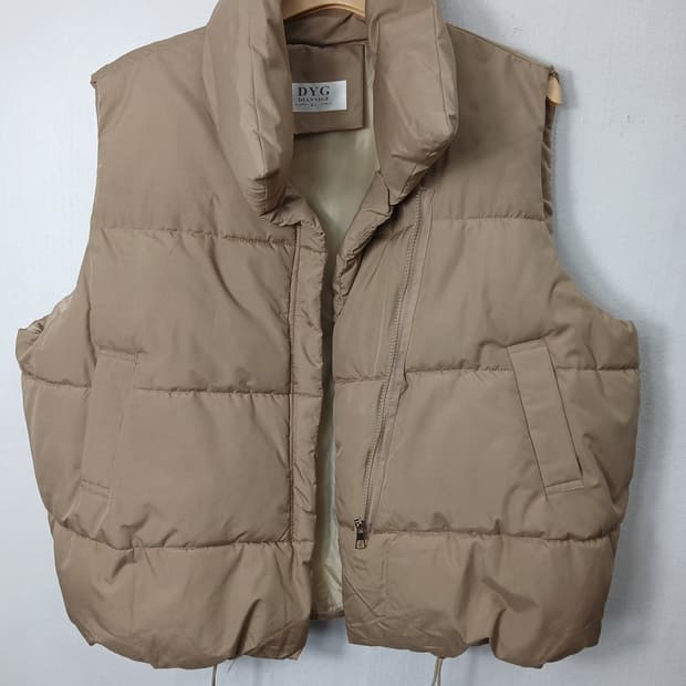 DYG 베이지 숏패딩 조끼 XL 88-99 새제품
