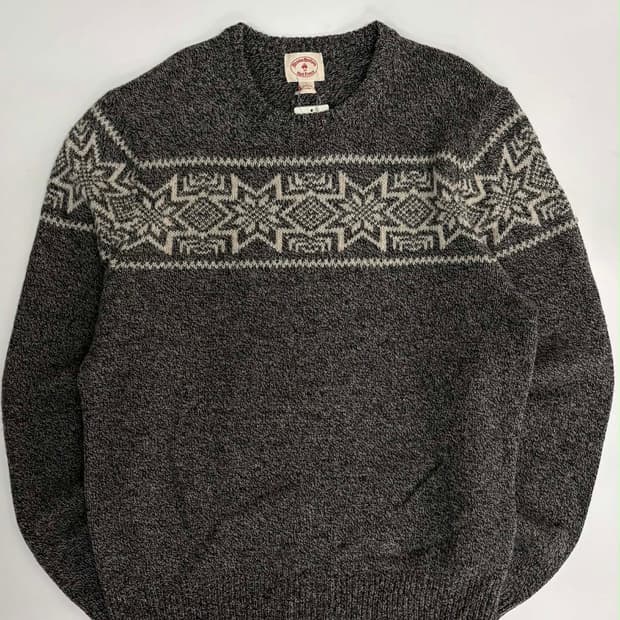 [L] 브룩스브라더스 택채 새상품 페어아일 노르딕 울 니트 스웨터