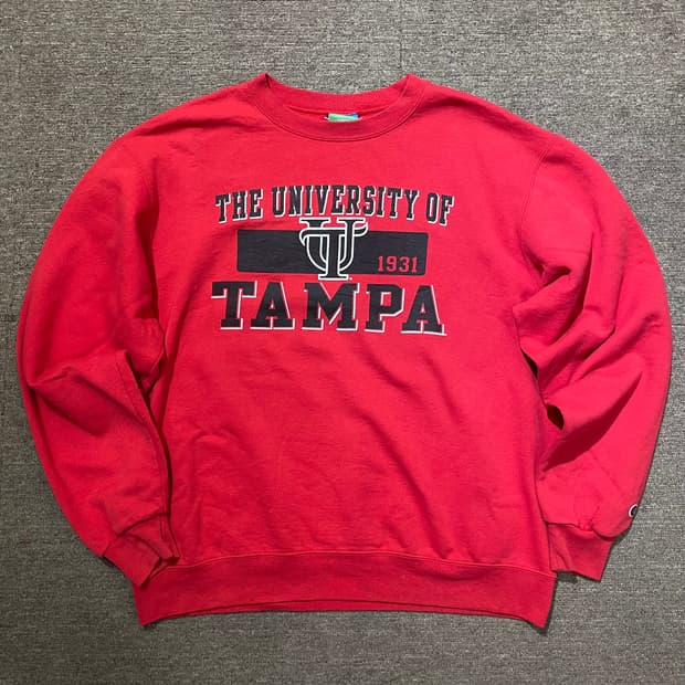 (L) 00s Champion 챔피온 유니버시티 프린팅 스웻셔츠 맨투맨