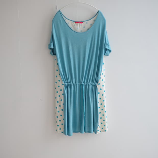 GRANIPH emerald dot drawstring one-piece