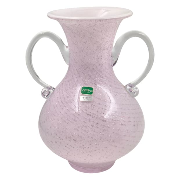 70s 이와츠 히네리 은박 핑크 귀달이 대형 꽃병