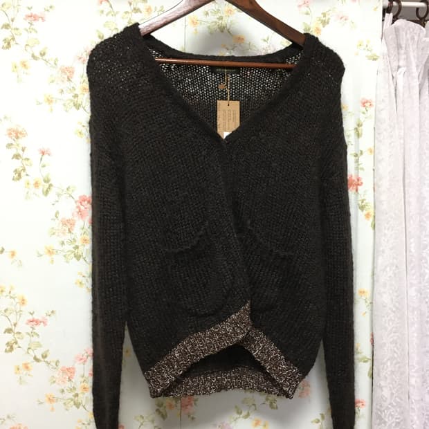 빈티지 배색 가디건