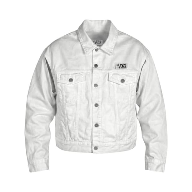mm6 cut out denim jacket