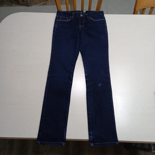 26 GLAMOROUS Kor 두꺼운 스판 슬림일자진 진청 26-608