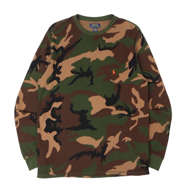 폴로 랄프로렌 베이직포니 카모플라쥬 와플 롱슬리브