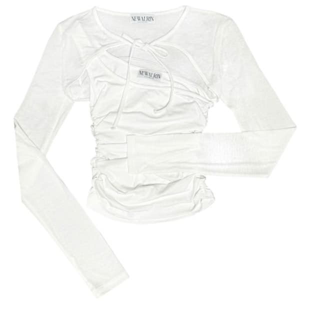 새상품 뉴얼린 로제탑 화이트