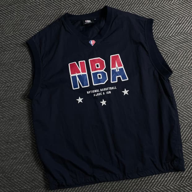 NBA 빅로고 나일론 우븐 웜업 베스트 y 3776