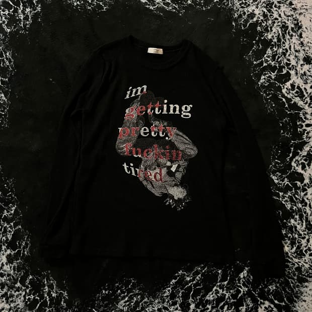 프린팅 긴팔니트