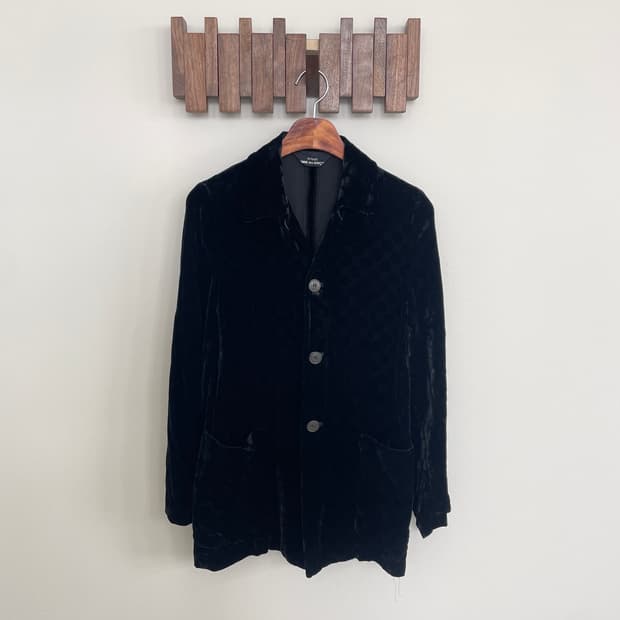 꼼데가르송 트리콧 벨벳 풀 도트 블레이저