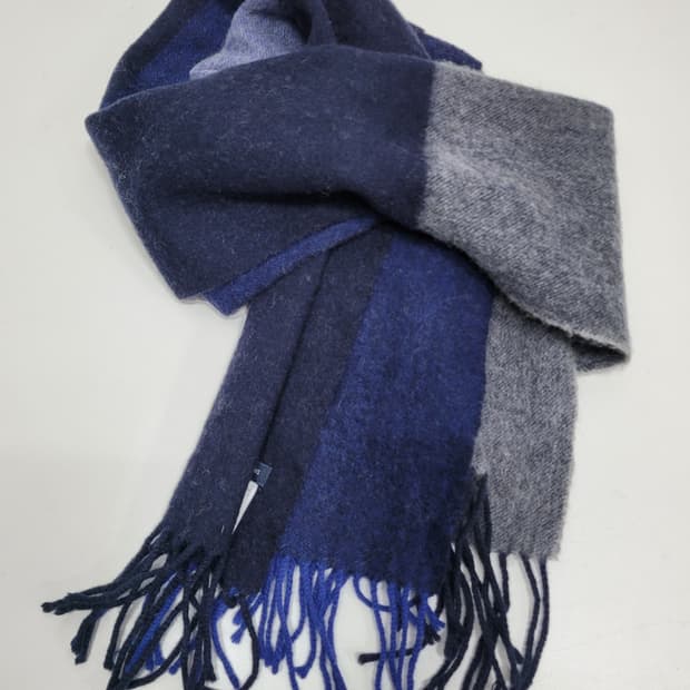 잭니클라우스 20FW 울 캐시미어 체크 블럭 머플러 / 170x30
