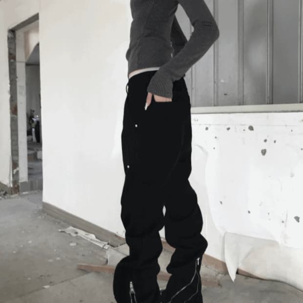 쿄이 GRIND ZIP CARGO PT(BLACK) 바지