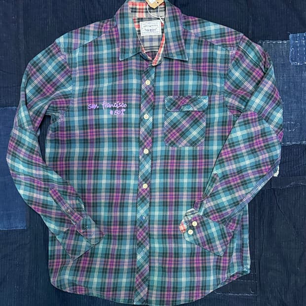 리바이스 체인스티치 플란넬 셔츠 L