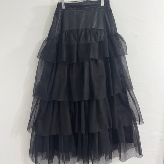 grl sha layered long skirt