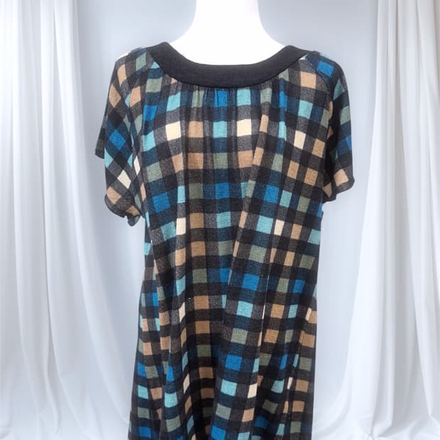 빈티지 모리걸 체크 프릴 원피스