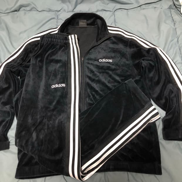 아디다스 벨벳 져지 세트 