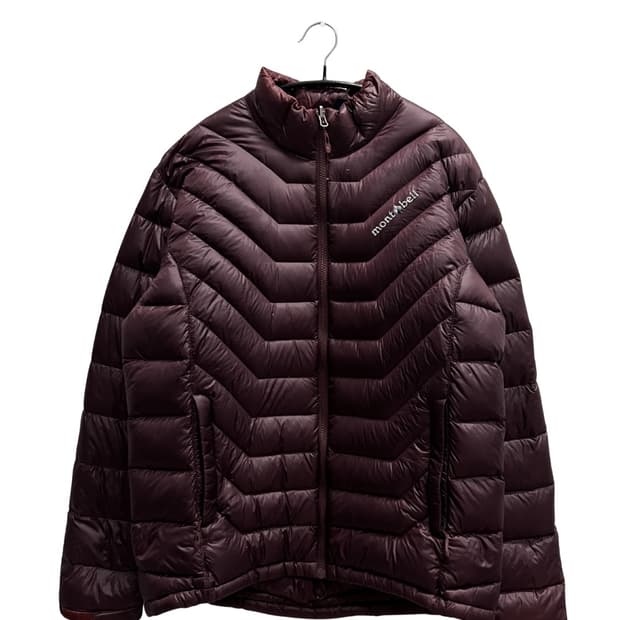 몽벨 구스다운 경량 패딩 자켓 버건디