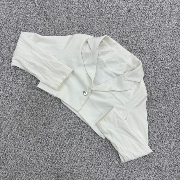 실측확인 빈티지 여성 크롭 블레이저 0715J2