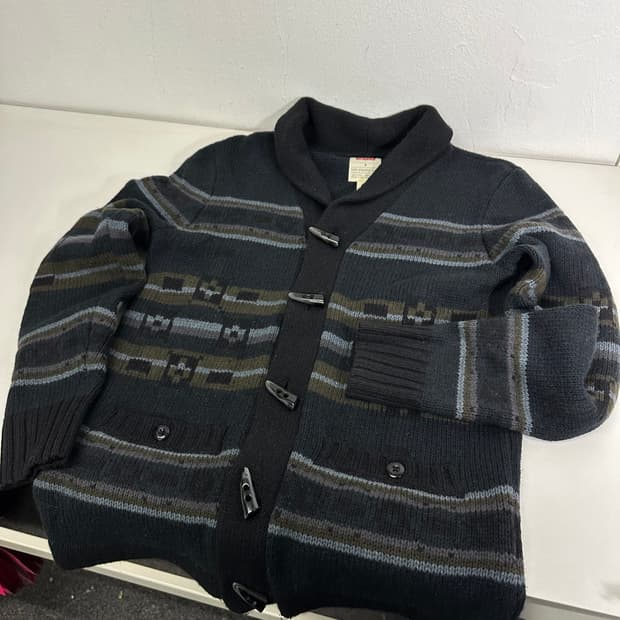 M 리바이스 다크네이비 스트라이프 떡볶이버튼 숄카라