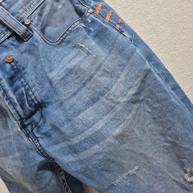 아디다스 X 디젤 스트레이트 데님 팬츠