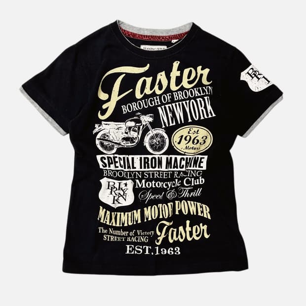 vintage motorcycle printing t-shirt