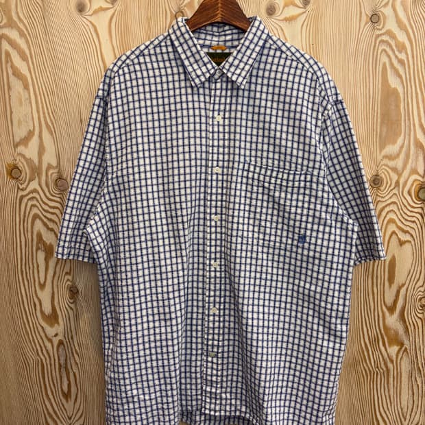 팀버랜드 체크 반팔 셔츠