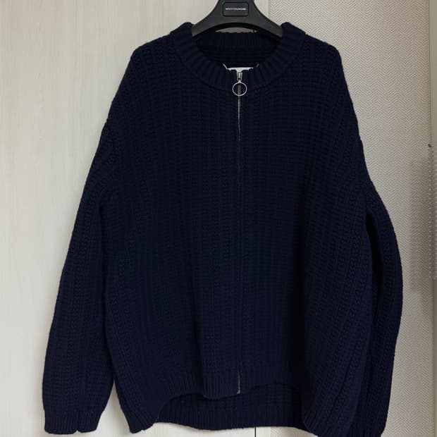 (M) 마르지엘라 니트 집업 가디건 네이비