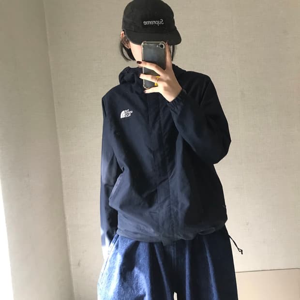노페 네이비 고프코어 바람막이