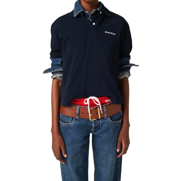 미우미우 나파가죽벨트 캬라멜