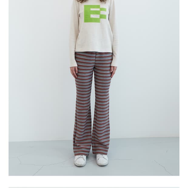 엔조블루스 클럼피 슬림 밴딩 부츠컷 팬츠