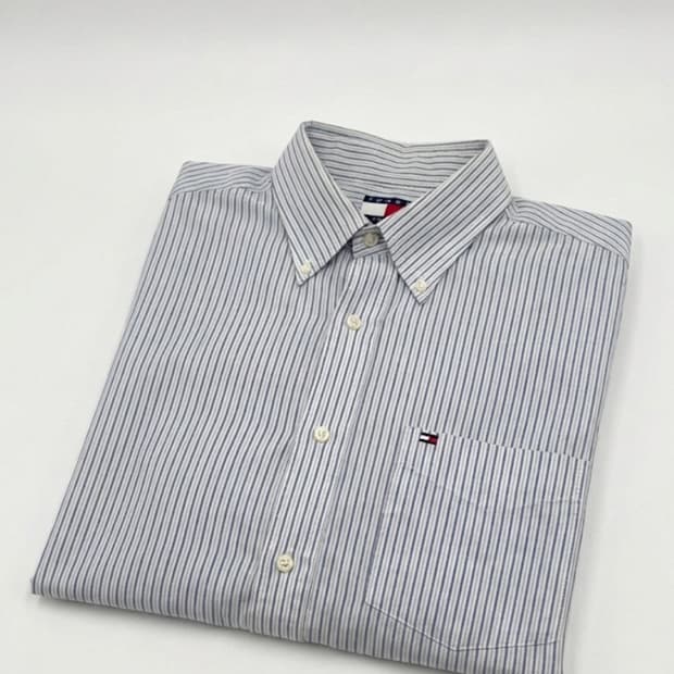 타미힐피거 스트라이프 셔츠、 XL