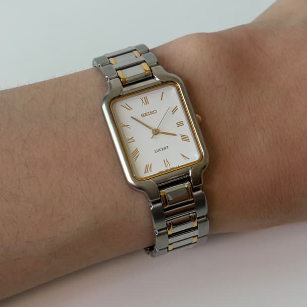 1990s Lucent Roman Index Square Quartz
